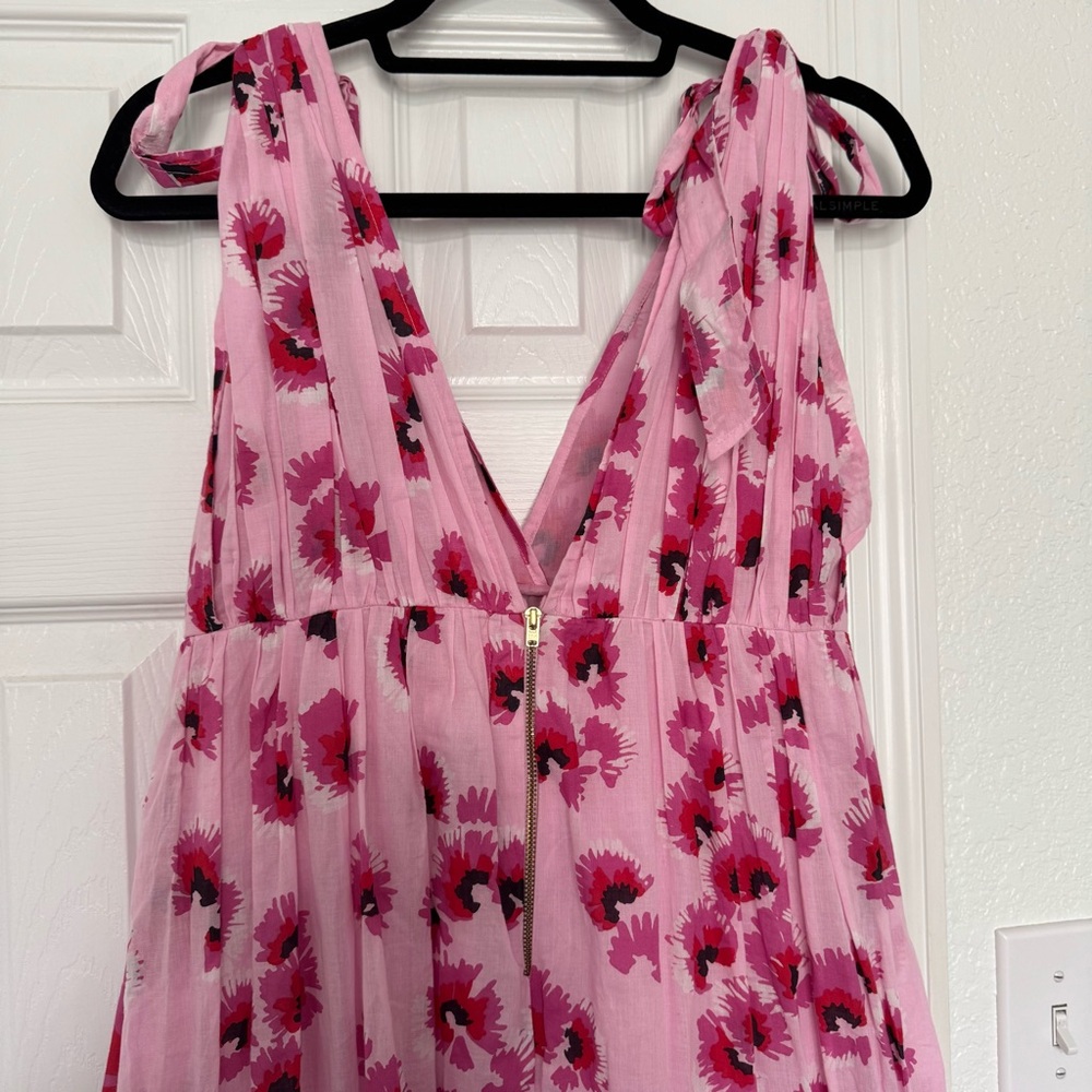 Banjanan 100% Cotton Pink Floral Maxi Dress XS - Picture 3 of 6